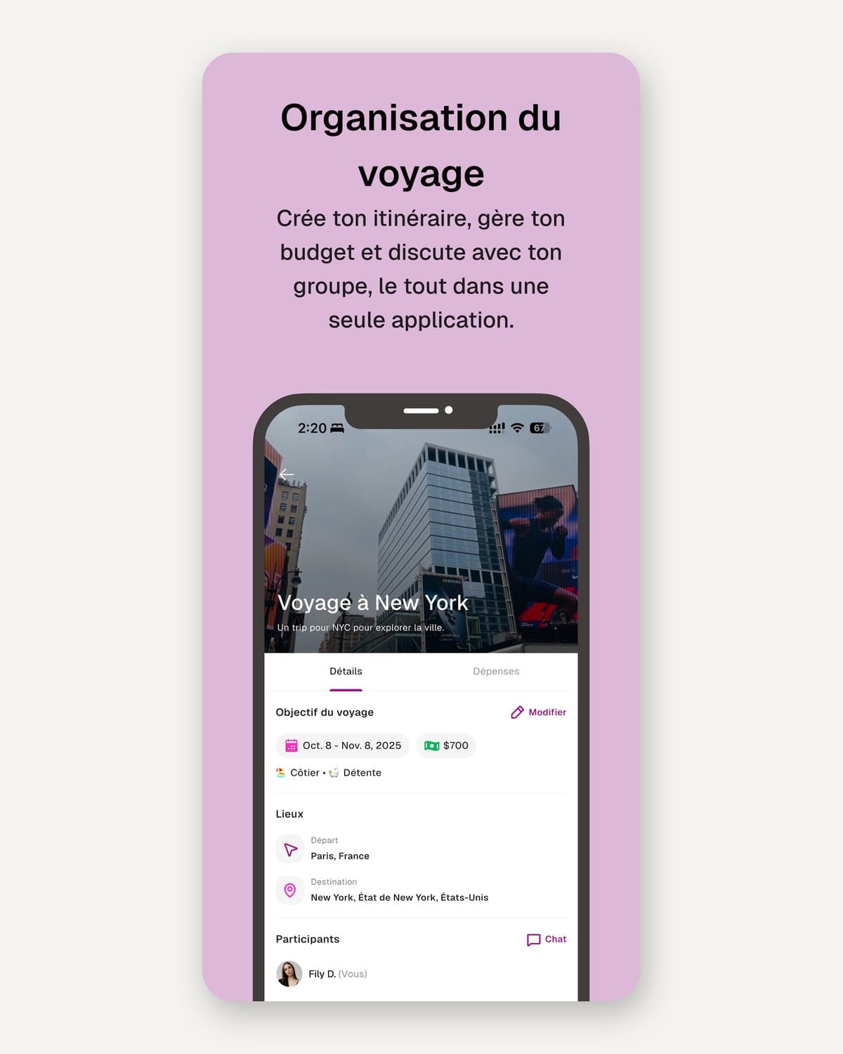 Getaway — organisation du voyage